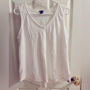 Eddie Bauer cotton tank in cream